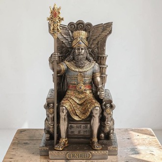 Dekoratif Enlil Biblo Wise Veronese – Sümer Mitolojisi Poliresin Obje 25 cm