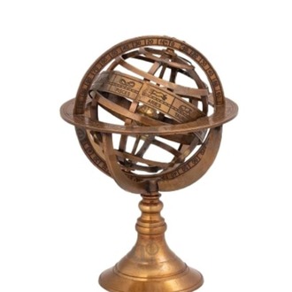 DENİZCİLİK GRUBU-Marine Pirinç Aksesuar-ASTRONOMİK KÜRE-20x13x13 CM-JTTR44337