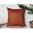 Suni deri terracotta yastık -kumaş yumuşaklığında