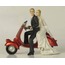 WISE Veronese Serisi-WISE GELİN DAMAT MOTORSIKLETE BİNİYOR-15*18*8,5 CM