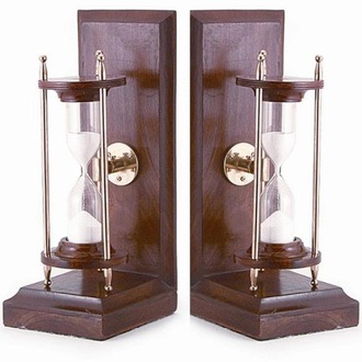 DENİZCİLİK GRUBU-Marine Pirinç Aksesuar-KİTAP STOP KUM SAATİ-21x26x9 CM-JTTR31445