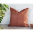 Taş dokulu terracotta yastık kılıfı -kalın kumaş -3 farkı ebat mevcut