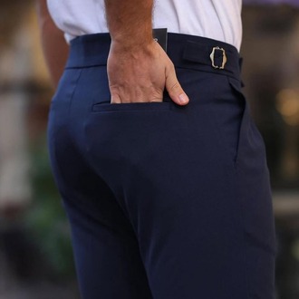 SLIMFİT KEMERLİ KUMAŞ PANTOLON