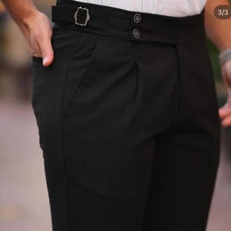SLIMFİT KEMERLİ KUMAŞ PANTOLON