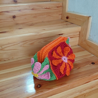çiçekli clutch
