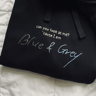 Blue and Grey Hoodie/Crewneck Sweatshirt