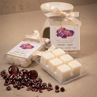 Jera GARNET Soya wax Melt (6'lı) - Rose Peony & Amber Kokulu Doğal Mum Tablet