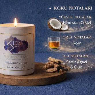 MIDNIGHT - Quiet | Salted Coconut | %100 Doğal Soya ve Hindistan Cevizi Mum