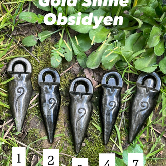 Altın Pırıltılı Obsidyen- Tanrıça Form