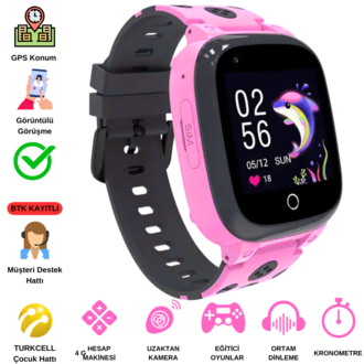 JETZU 4g Akıllı Çocuk Saati - Gps Takip, Sım Kart, Sesli Ve Görüntülü Arama