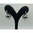 Mini top silver küpe 