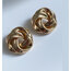 Yuvarlak gold küpe