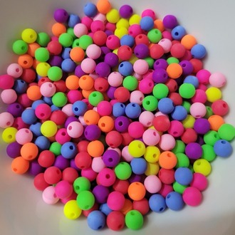 6mm Mat Neon Akrilik Boncuk