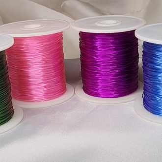 Renkli Lastik Misina 0.8mm Mor