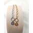 B1029 Madalyon Bileklik (Gold/Silver)