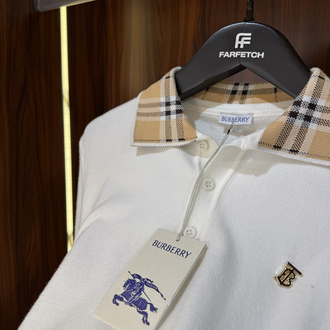 Burberry Polo Yaka Premium Pamuk Sweatshirt T-1