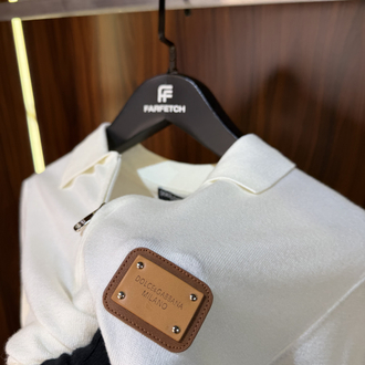 Dolce Gabbana Yarım Fermuarlı Polo Yaka Premium Triko Tshirt T-1