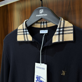 Burberry Polo Yaka  Premium Pamuk Sweatshirt T-1