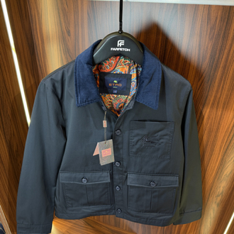 Etro Lacivert Logo Nakışlı Mont T-1