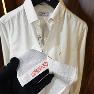 Hermes Premium Pamuk Keten Gömlek T-1
