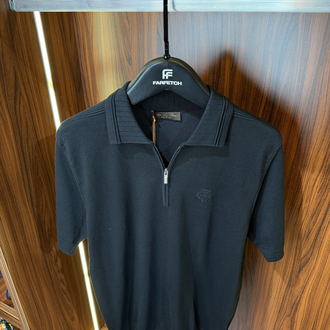 Loro Piana Yarım Fermuarlı Polo Yaka Premium Triko Tshirt T-1