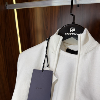 Prada Premium Pamuk Tam Fermuarlı Hırka T-1