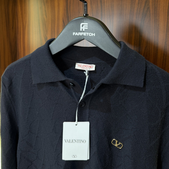 Valentino Polo Yaka Premium Pamuk Sweatshirt T-1