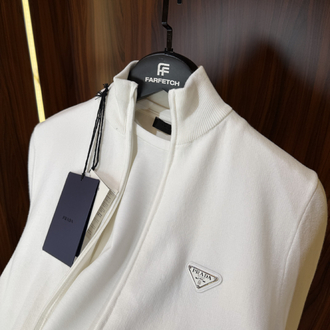 Prada Premium Pamuk Tam Fermuarlı Hırka T-1