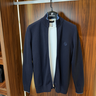 Loro Piana Premium Pamuk Tam Fermuarlı Hırka T-1