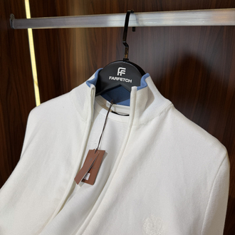 Loro Piana Premium Pamuk Tam Fermuarlı Hırka T-1