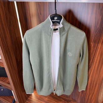 Loro Piana Premium Pamuk Tam Fermuarlı Hırka T-1