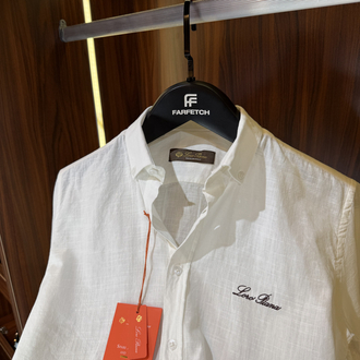 Loro Piana Premium Keten Gömlek(Beyaz) T-1
