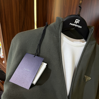 Prada Premium Pamuk Tam Fermuarlı Hırka T-1