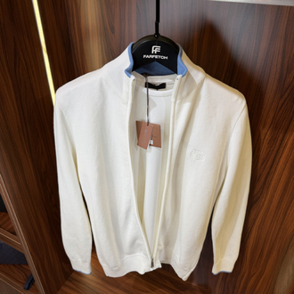 Loro Piana Premium Pamuk Tam Fermuarlı Hırka T-1