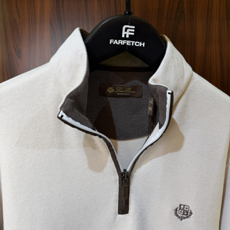 Loro Piana Yarım Fermuarlı Premium Sweatshirt T-1