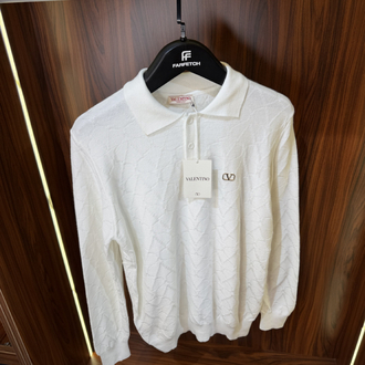 Valentino Polo Yaka  Premium Pamuk Sweatshirt T-1
