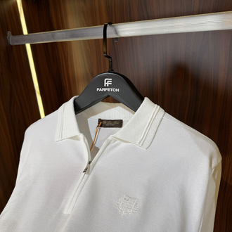 Loro Piana Yarım Fermuarlı Polo Yaka Premium Triko Tshirt T-1