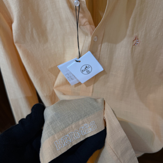 Hermes Premium Pamuk Keten Gömlek T-1