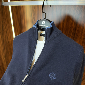 Loro Piana Premium Pamuk Tam Fermuarlı Hırka T-1
