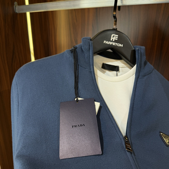 Prada Premium Pamuk Tam Fermuarlı Hırka T-1