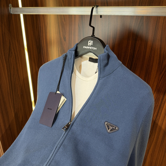 Prada Premium Pamuk Tam Fermuarlı Hırka T-1