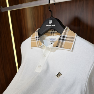 Burberry Polo Yaka Premium Pamuk Sweatshirt T-1