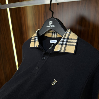 Burberry Polo Yaka  Premium Pamuk Sweatshirt T-1