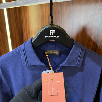 Loro Piana Yarım Fermuarlı Polo Yaka Premium Triko Tshirt T-1