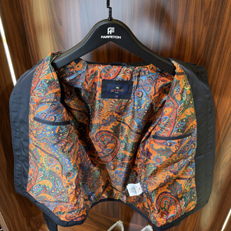 Etro Lacivert Logo Nakışlı Mont T-1