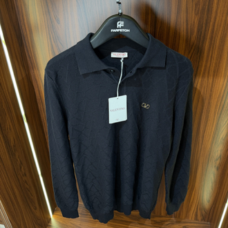 Valentino Polo Yaka Premium Pamuk Sweatshirt T-1