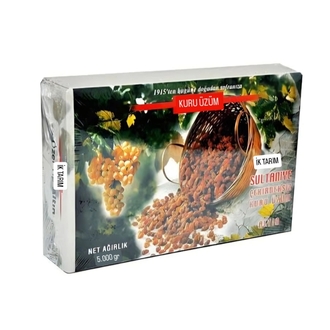 5 KG SULTANİYE ÇEKİRDEKSİZ SARI ÜZÜM İLAÇSIZ 5 KG