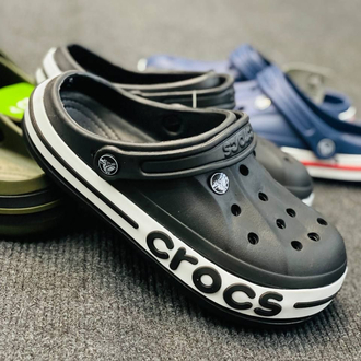 CROCS SİYAH YAN YAZILI (36-45) STOKTA