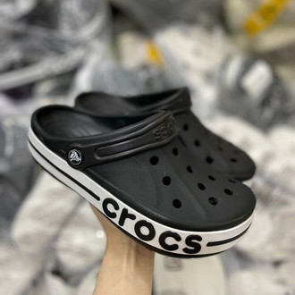 CROCS SİYAH YAN YAZILI (36-45) STOKTA