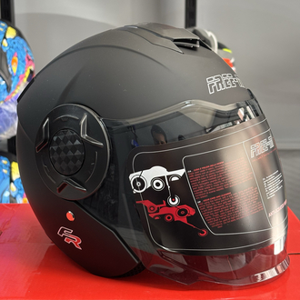 Free-m FE-665 Yarım Kask MAT BLACK